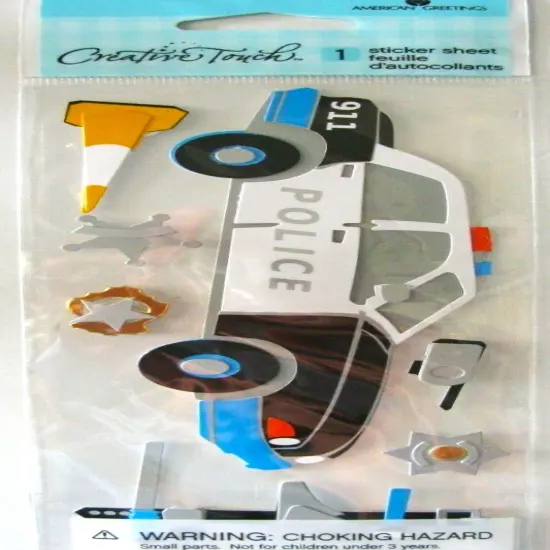 Creative Touch Police Car Dimensional Stickers {1}