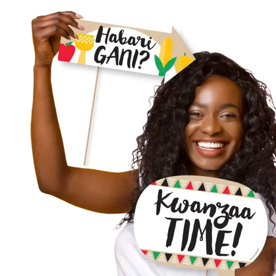 Big Dot of Happiness Funny Happy Kwanzaa - Party Photo Booth Props Kit - 10 Piece {4}
