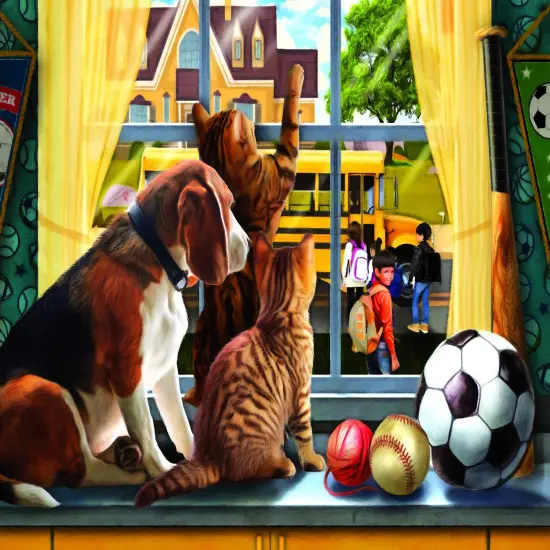 Sunsout Off to School 300 pc Jigsaw Puzzle 29746 {1}