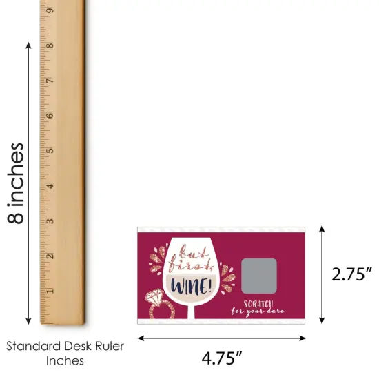 Big Dot of Happiness Vino Before Vows - Winery Bridal Shower or Bachelorette Party Game Scratch Off Dare Cards - 22 Count {7}