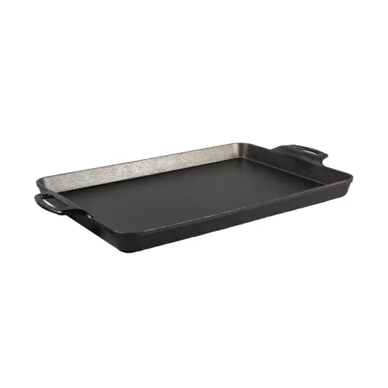 Lodge Cast Iron Baking Pan Dual Handles Seasoned 15.5 x 10.5 {1}