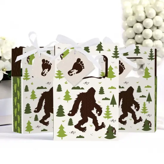 Big Dot of Happiness Sasquatch Crossing - Bigfoot Party or Birthday Party Favor Boxes - Set of 12 {4}