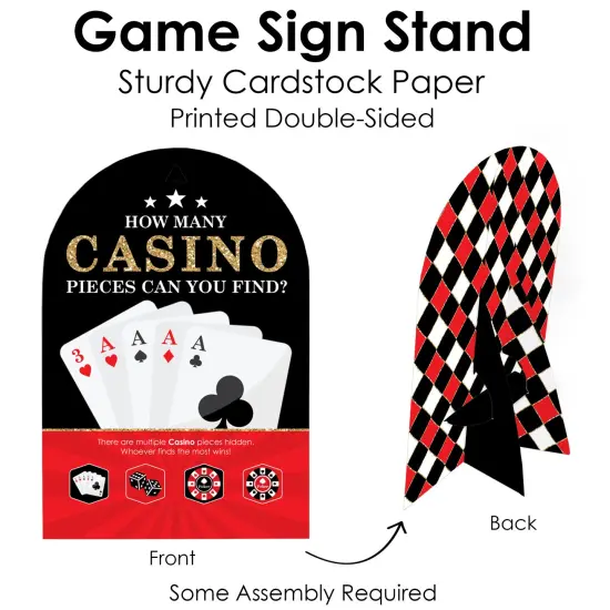 Big Dot of Happiness Las Vegas - Casino Party Scavenger Hunt - 1 Stand and 48 Game Pieces - Hide and Find Game {7}