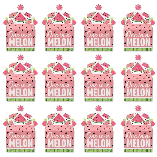 Big Dot of Happiness Sweet Watermelon - Treat Box Party Favors - Fruit Party Goodie Gable Boxes - Set of 12 {6}