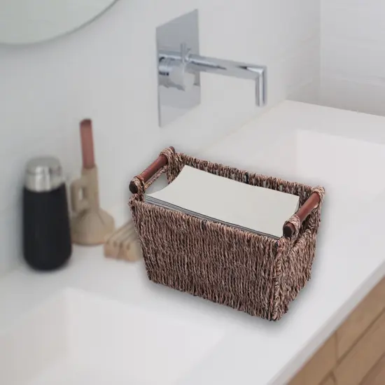 Seagrass Counter-Top Basket Great for Folded Paper Towel {3}