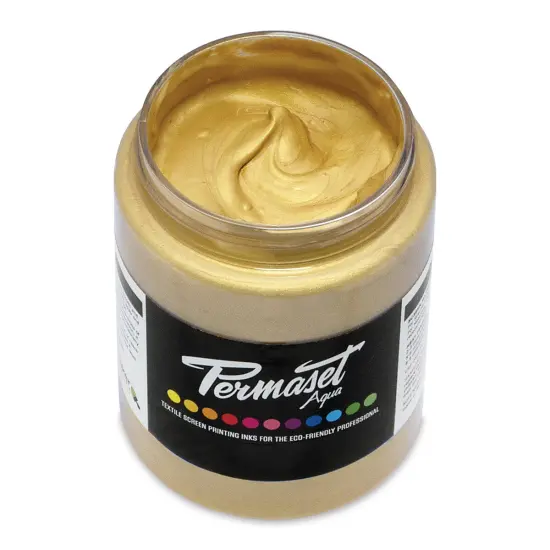 Permaset Aqua Fabric Ink - Gold Lustre, 300 ml {1}