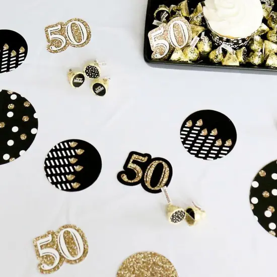 Big Dot of Happiness Adult 50th Birthday - Gold - DIY Shaped Birthday Party Cut-Outs - 24 Count {7}