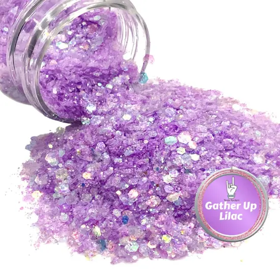 Gather Up Lilac Purple Iridescent Pixie for Poxy Chunky Glitter Mix {1}