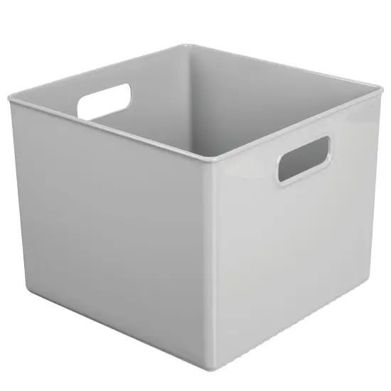 mDesign Plastic Deep Home Storage Organizer Bin with Handles, 4 Pack {5}