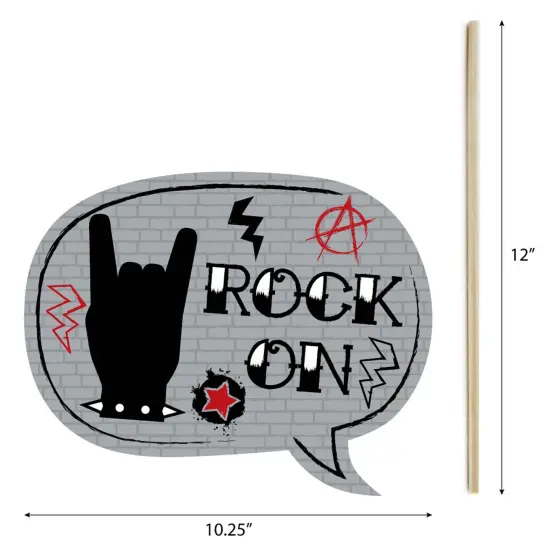 Big Dot of Happiness Party Like a Rockstar - Photo Booth Props Kit - 20 Count {7}