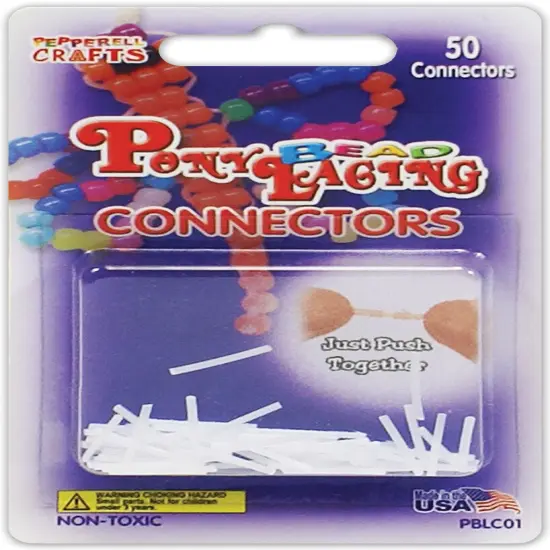 Pepperell Pony Bead Lacing Connectors 50/Pkg {1}