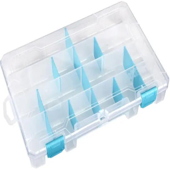 ArtBin Tarnish Inhibitor Solutions Box 6-12 Compartments-11"X7"X1.75" Translucent {1}