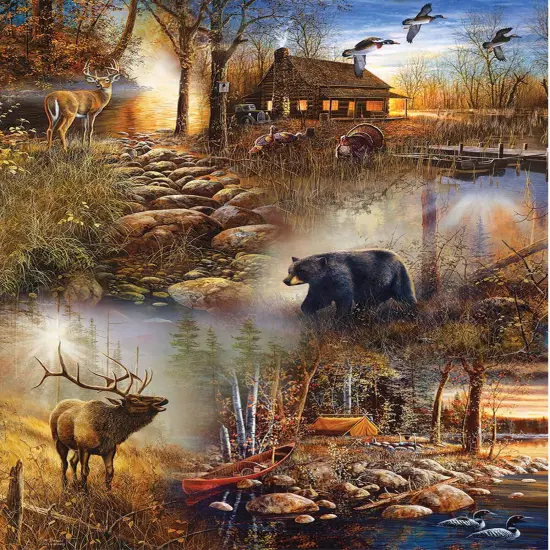 Sunsout Forest Collage 1000 pc Jigsaw Puzzle 54672 {1}
