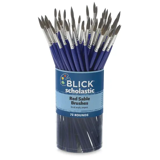 Blick Scholastic Red Sable Brush Set - Round, Set of 72 {2}