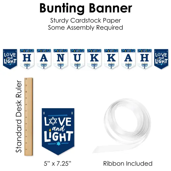 Big Dot of Happiness Hanukkah Menorah - Chanukah Holiday Party Supplies Decoration Kit - Decor Galore Party Pack - 51 Pieces {7}