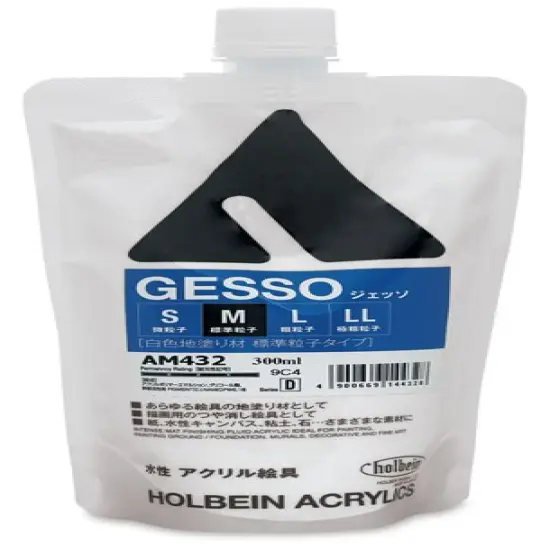 Holbein Acrylic Medium - White Acrylic Gesso, 300 ml pouch {2}