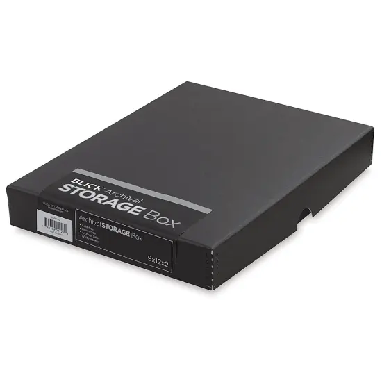 Blick Archival Storage Box - 9" x 12" x 2", Black {1}