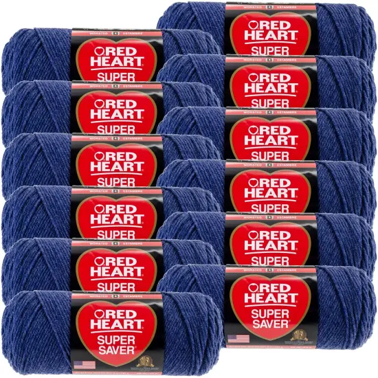 Multipack of 12 - Red Heart Super Saver Yarn-Denim {2}