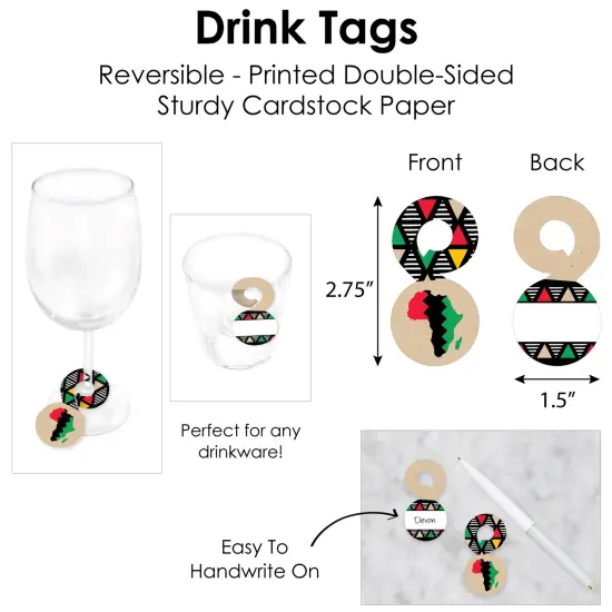 Big Dot of Happiness Happy Kwanzaa Heritage Holiday Party Paper Charger and Table Decorations - Chargerific Kit - Place Setting for 8 {7}