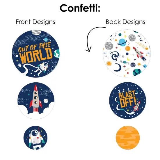 Big Dot of Happiness Blast Off to Outer Space - Rocket Ship Baby Shower or Birthday Party Decor and Confetti - Terrific Table Centerpiece Kit 30 Ct {7}