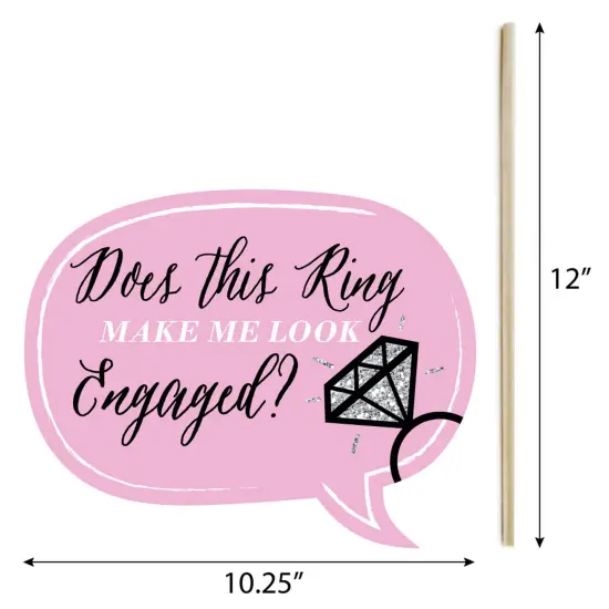 Big Dot of Happiness Omg, You're Getting Married - Engagement Photo Booth Props Kit - 20 Count {7}