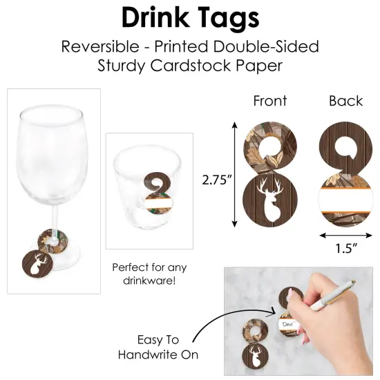 Big Dot of Happiness Gone Hunting Deer Camo Baby Shower or Birthday Party Paper Charger and Table Decorations Chargerific Kit - Place Setting for 8 {7}