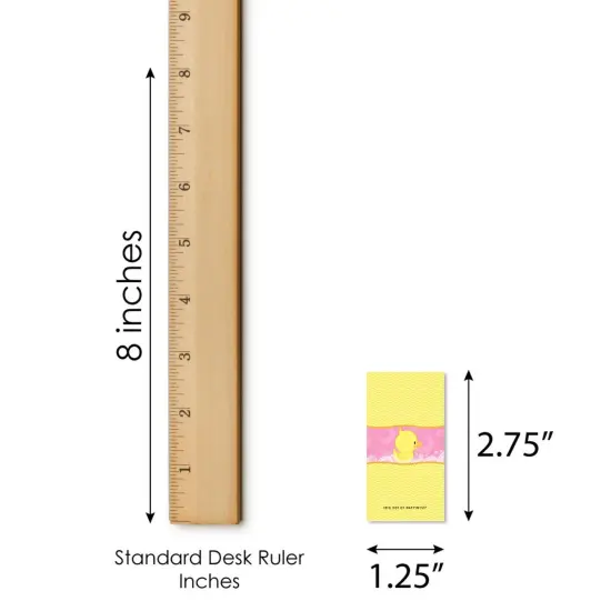 Big Dot of Happiness Pink Ducky Duck - Mini Candy Bar Wrapper Stickers - Baby Shower or Birthday Party Small Favors - 40 Count {6}