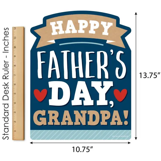 Big Dot of Happiness Grandpa, Happy Father's Day - Outdoor Lawn Sign - We Love Grandfather Yard Sign - 1 Piece {6}