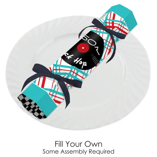 Big Dot of Happiness 50's Sock Hop - No Snap 1950s Rock N Roll Party Table Favors - DIY Cracker Boxes - Set of 12 {3}