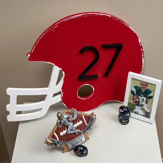 20.5 in. Unfinished Football Helmet {4}