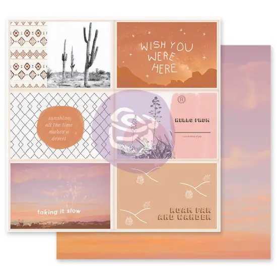 Golden Desert Collection 12x12 Sheet - Wish you were here - w foil details (10 SHEETS) {1}