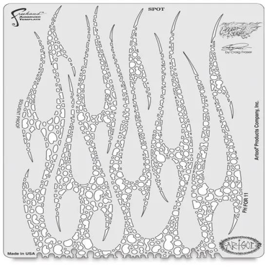 Iwata Artool Freehand Template - Flame-O-Rama 2 Spots {1}