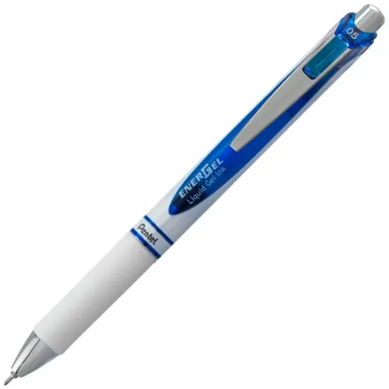 EnerGel Pearl Retractable (0.5mm) Needle Tip, Fine Line, Blue Accent, Blue Ink {1}