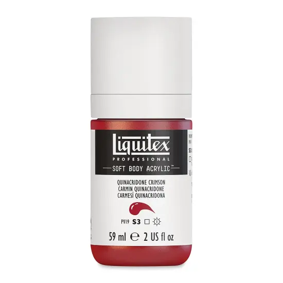 Liquitex Soft Body Artist Acrylics - Quinacridone Crimson, 59 ml bottle {2}