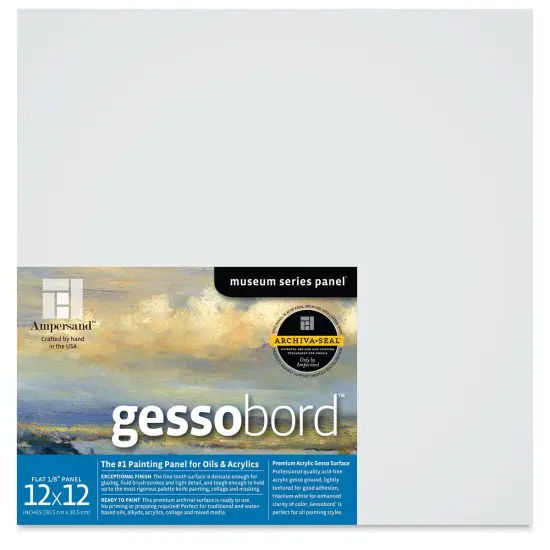 Ampersand Gessobord - 12" x 12", 1/8" Flat {1}