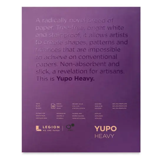 Legion Yupo Heavyweight Synthetic Paper Pad - 11" x 14", 10 Sheets {1}