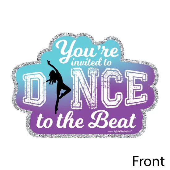 Big Dot of Happiness Must Dance to the Beat - Dance - Shaped Fill-in Invites - Dance Party or Birthday Party Invite Cards with Envelopes - Set of 12 {3}