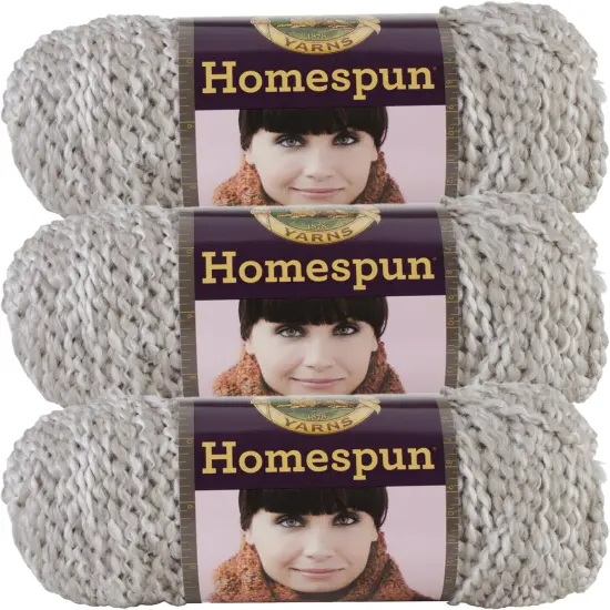 (3 Pack) Lion Brand Homespun Yarn - Clouds {1}