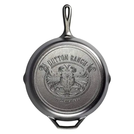 Lodge Yellowstone Cast Iron Skillet, 10.25 inch diameter with Steer Design, Pre-seasoned and Made in USA {1}
