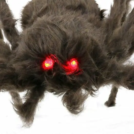 Big Mo's Toys Creepy Spider - Hairy Real Look Tarantula Spider with Red LED Eyes - 1 Piece {6}