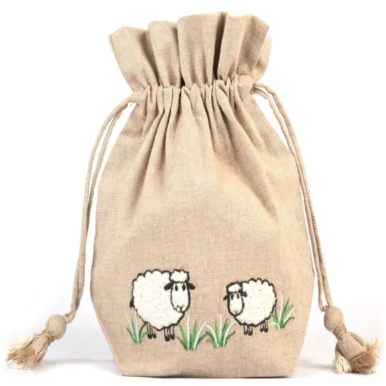 Lantern Moon Meadow Bag, White Sheep Multicolor {1}