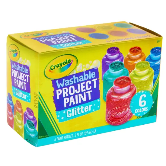 Crayola Washable Kids Paint 2oz 6/Pkg-Glitter {3}