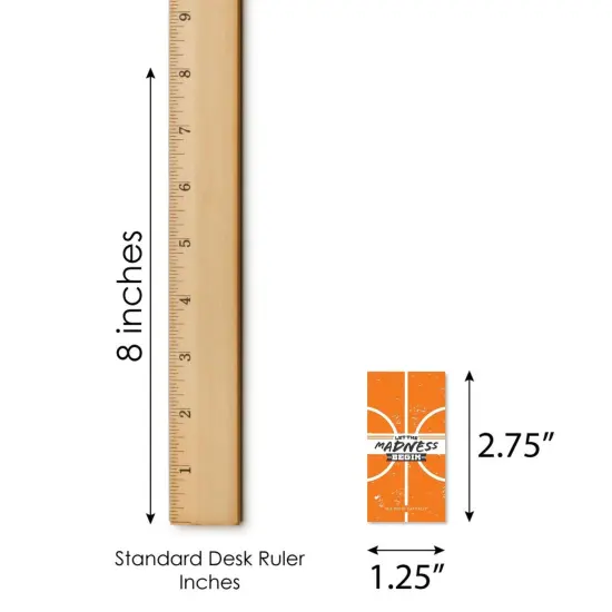 Big Dot of Happiness Basketball - Let the Madness Begin - Mini Candy Bar Wrapper Stickers - College Basketball Party Small Favors - 40 Count {6}