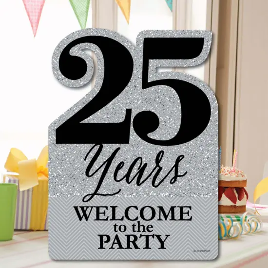 Big Dot of Happiness We Still Do - 25th Wedding Anniversary - Party Decorations - Anniversary Party Welcome Yard Sign {7}