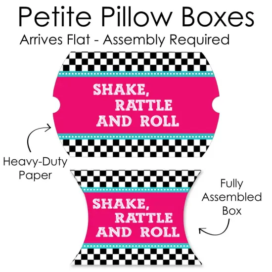 Big Dot of Happiness 50&rsquo;s Sock Hop - Favor Gift Boxes - 1950s Rock N Roll Party Petite Pillow Boxes - Set of 20 {7}