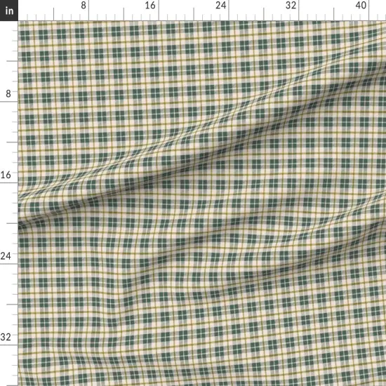 Various Fabrics by the Yard or Fat Quarter Plaid Tartan Green Golfing Classic Traditional Custom Printed Fabric by Spoonflower {1}