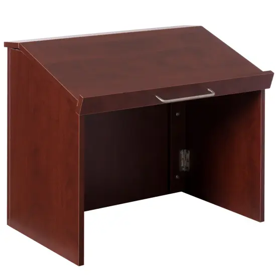 Foldable Tabletop Portable Podium, for Church, School, Office, or Home White {7}