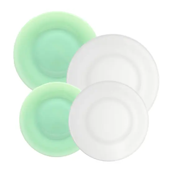 Mosser Glass Plate, Vintage Style Dinner or Dessert Plate, Opaque Glass {2}