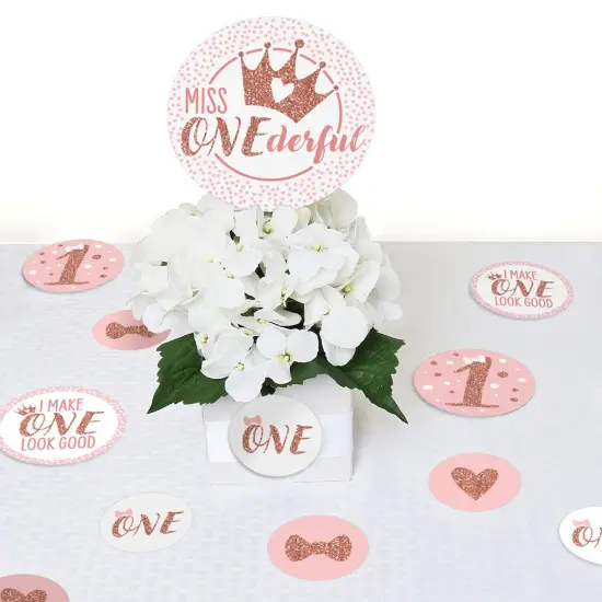 Big Dot of Happiness 1st Birthday Little Miss Onederful - Girl First Birthday Party Giant Circle Confetti - Party D&eacute;cor - Large Confetti 27 Count {7}