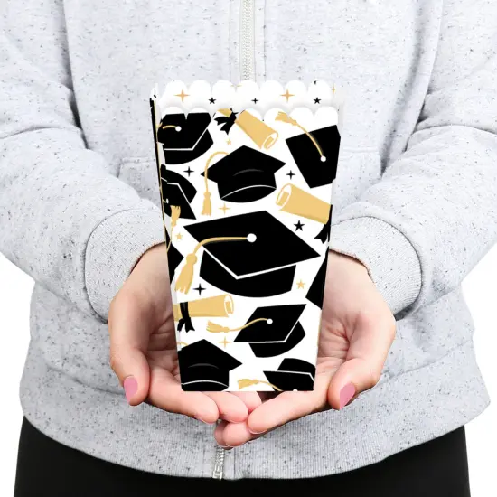 Big Dot of Happiness Hello College Graduation Party Favor Popcorn Treat Boxes - Set of 12 {6}